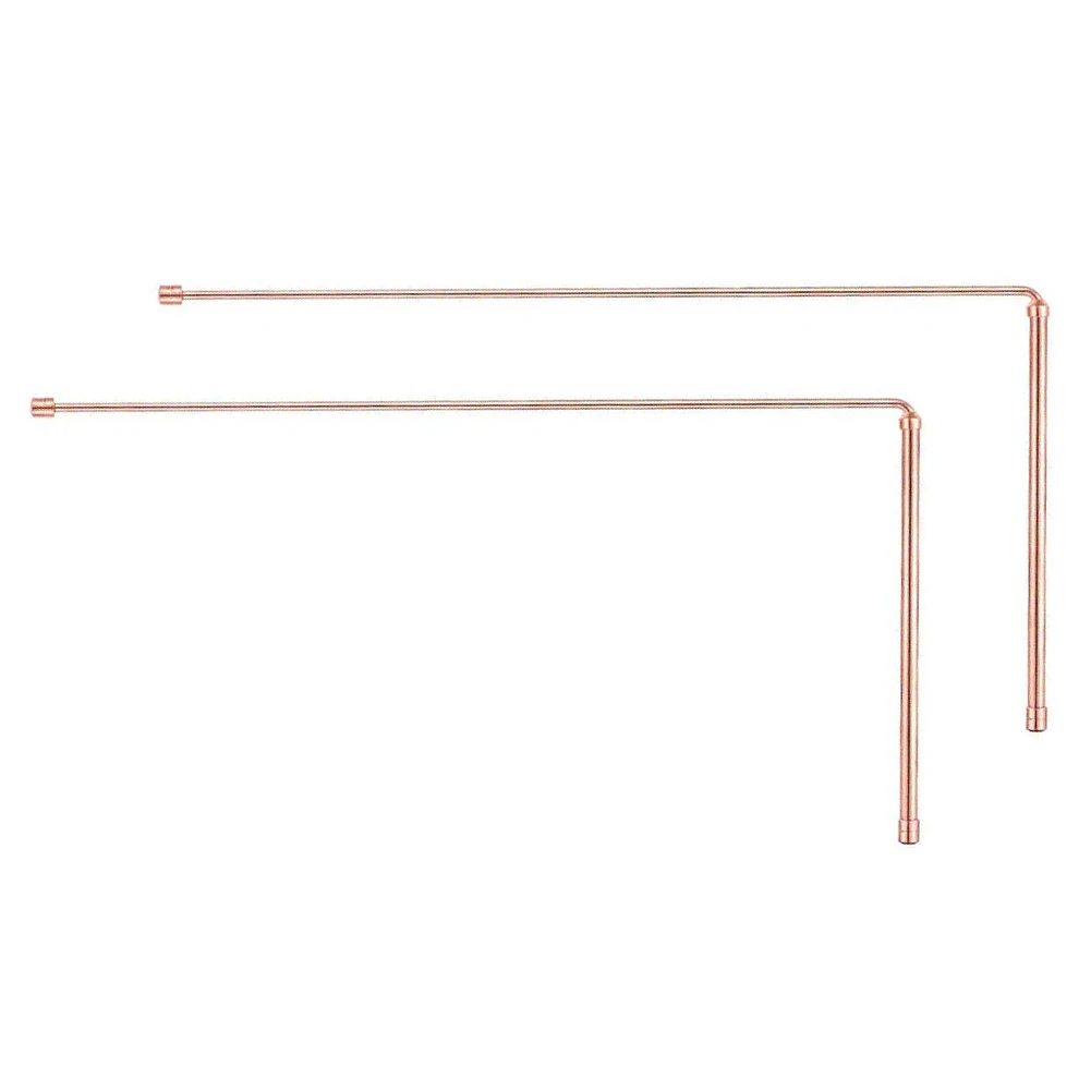 2Pcs 99.9% Copper Dowsing Rods Set Metal Detector Rod Water Witching Portable Dragon Seeking Tool Water Treasure Dowsing Rod