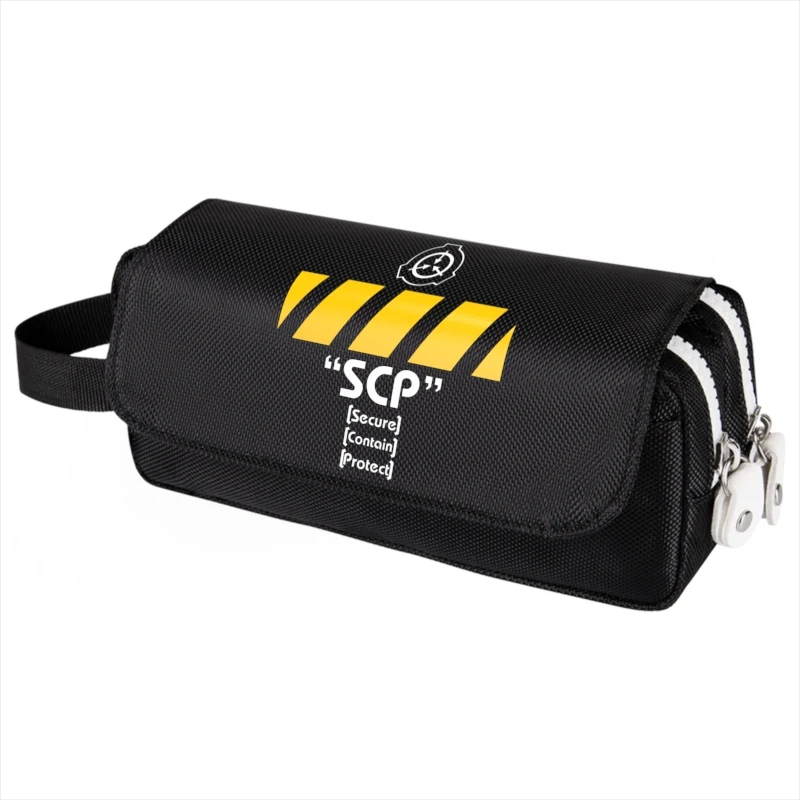 SCP Foundation Pencil Case Multi Layer Large Capacity Travel Storage Bag Stationary Pen Storage Bag Student Pencil Case