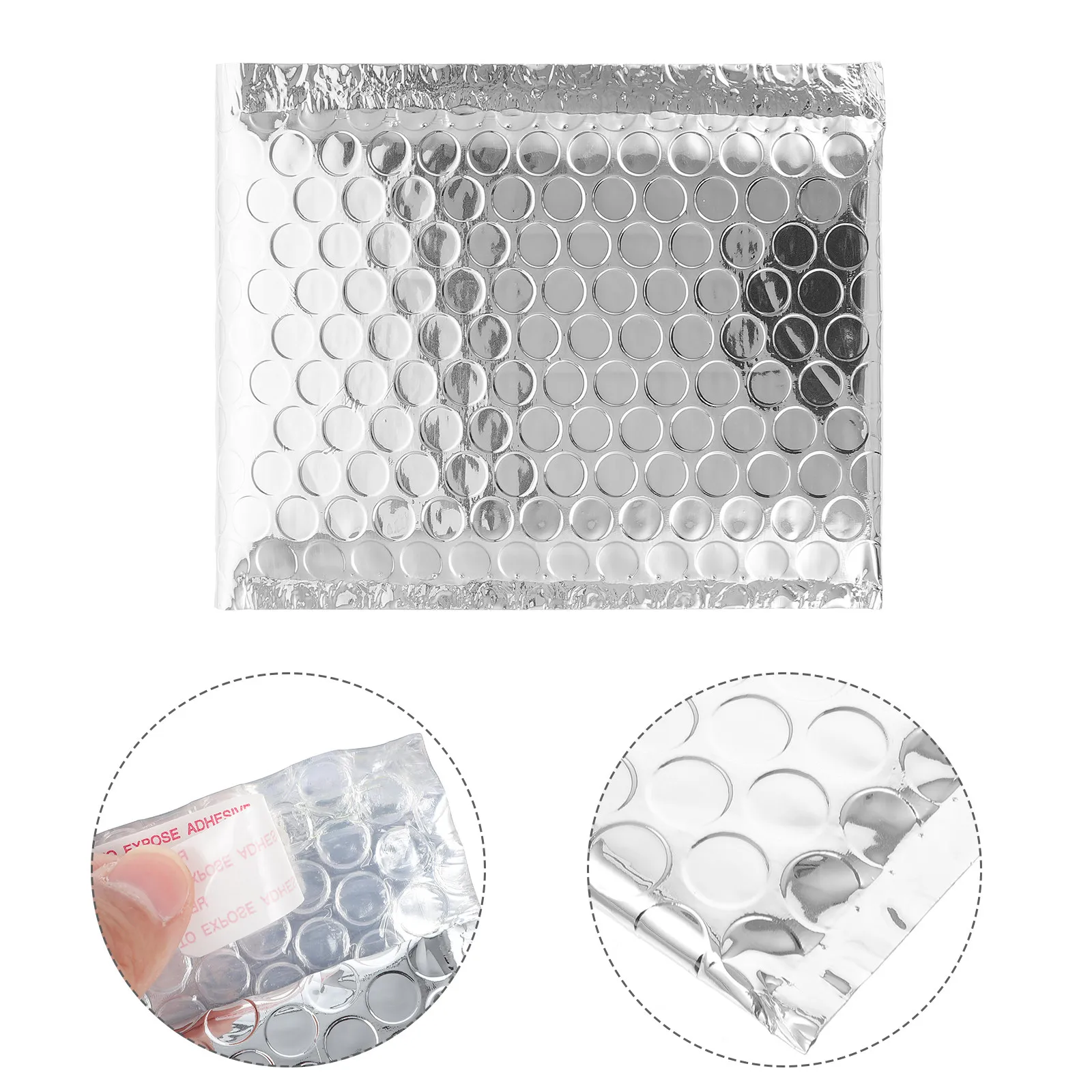 

50Pcs Bubble Mailing Bag Silver Shockproof Packaging Pouch Self Seal Mailer for Shipping Storage Protection Bubble Mailers