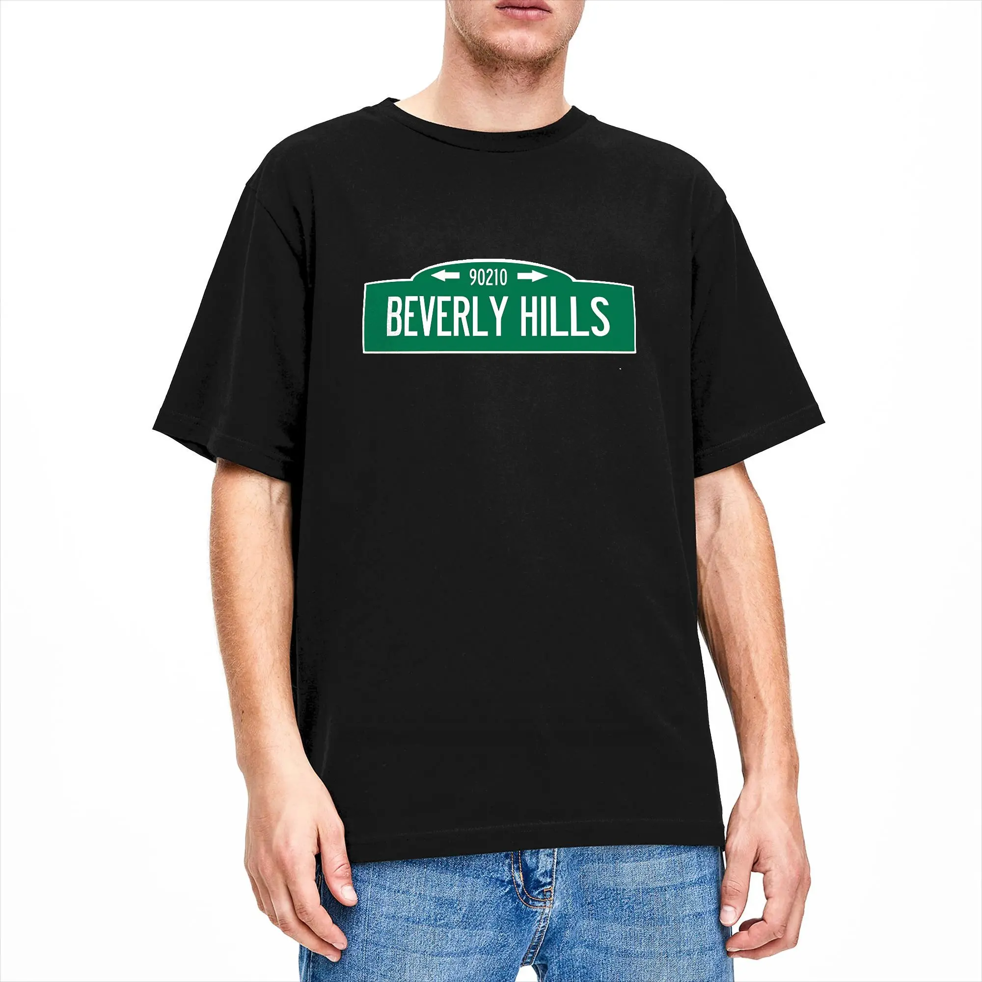 Beverly Hills, California T Shirt Summer  Pure Cotton T Shirts For Man Design Tshirt Short-Sleeve Vintage Tops