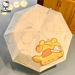 Sanrio Regenschirm Cartoon Anime Pom Pom Purin Sommer Sonne Regenschirm UV Regenschirm Sonnenschirm multifunktion ale Kinder Geschenke