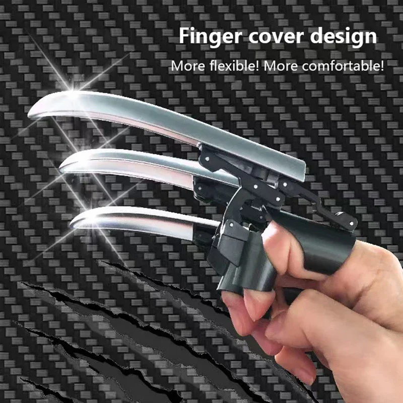 3 stücke/6 stücke Lustige Anime Cosplay Wolf Krallen Finger Tragen Versenkbare Kunststoff Krallen Coole Falten Mechanische Finger antistress Spielzeug – Detail 4