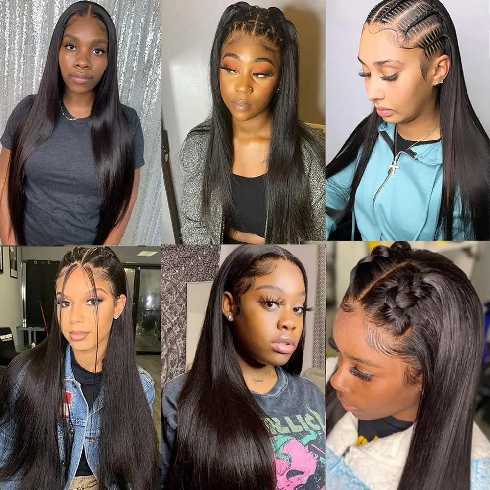 Bone Straight HD 5x5 Lace Closure with Bundles Brazilian Human Hair Weave Bundles With Frontal Closure Hair Extensions For Women