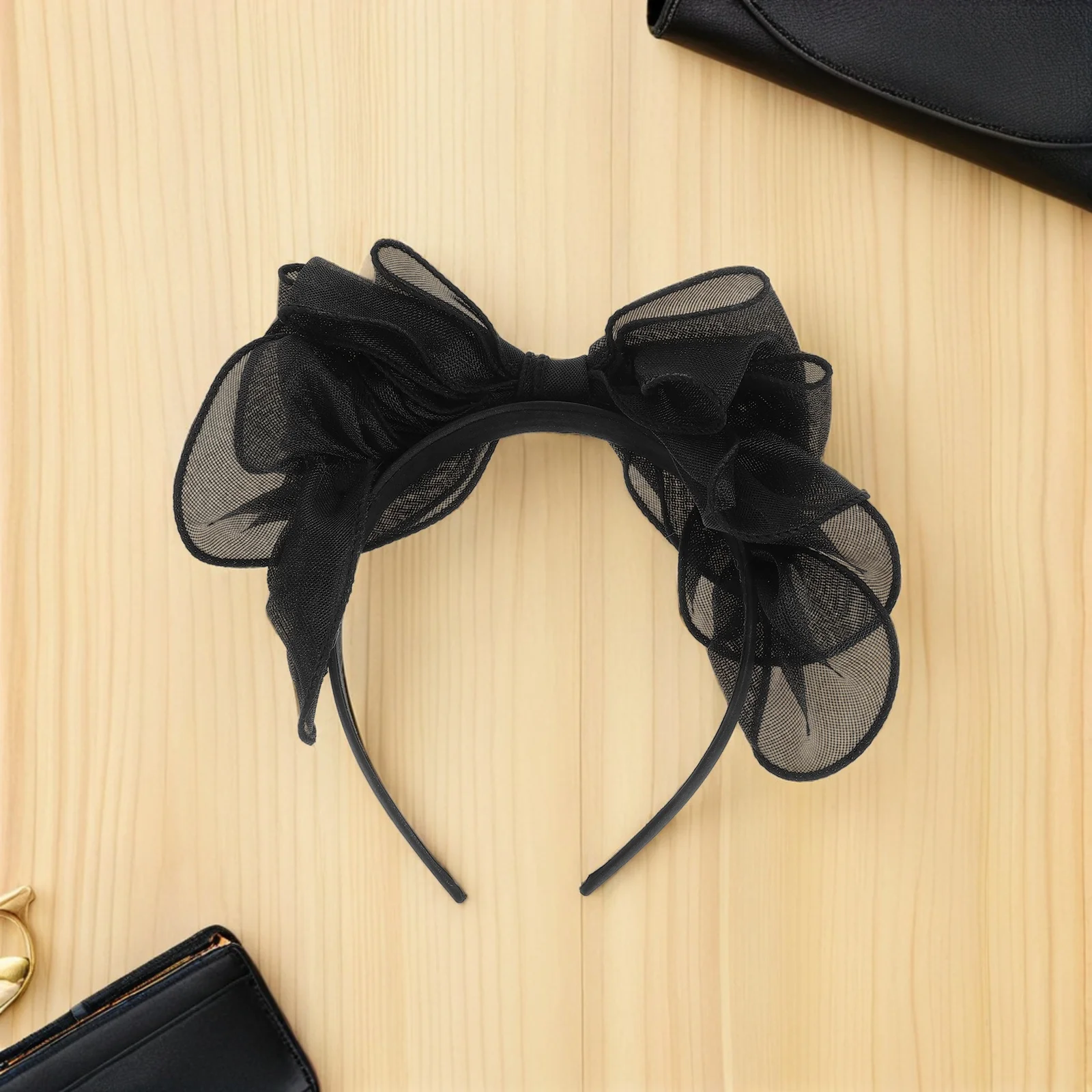 

Повязка на голову с бантом в стиле ретро, аксессуары для волос для девочек и женщин, широкие банты, слипоны, гладкий комфорт, материал премиум-класса, вечерние, косплей, Рождество