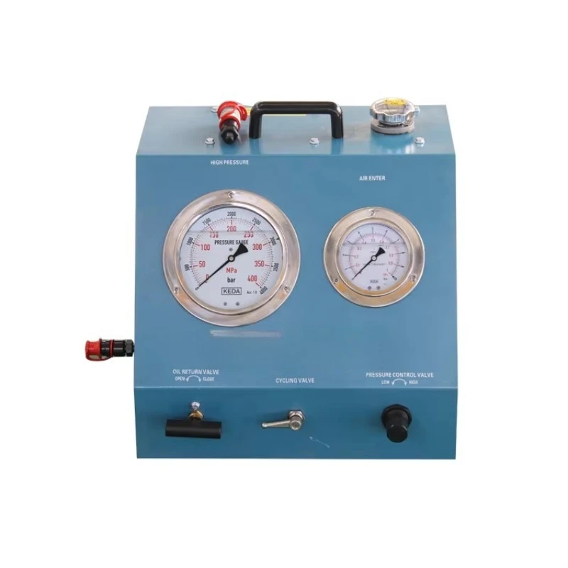 Industrial 4000BAR/58000PSI Ultra High Pressure Air Driven Pneumatic Piston Oil Transfer Pump OEM Machining QDB-400
