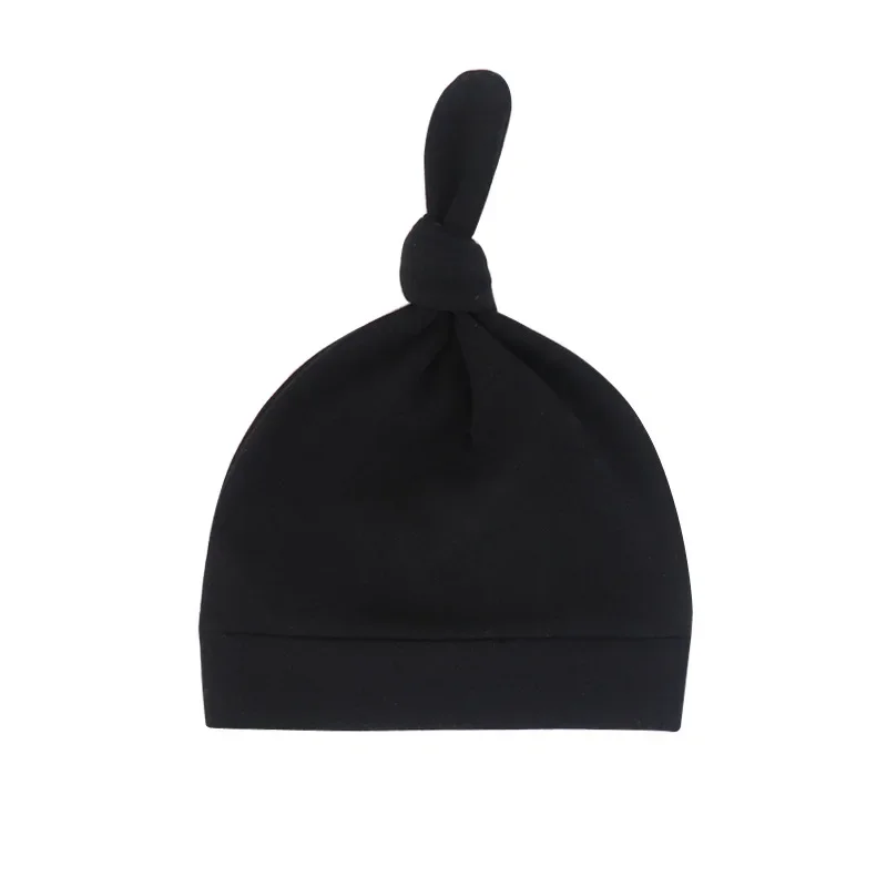 Interrupteur chapeau noué à la main pour bébé fille, bonnet rayé en coton, confortable et chaud, vêtements de décoration pour nouveau-né, 1 pièce