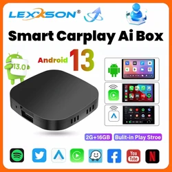 2024 New Car AI Box Android 13 Multimedia TV Player Wired to Wireless Android Auto Adapter For Netflix YouTube Car Accessories
