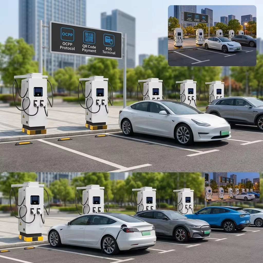 New Deedian DC CCS2 120Kw Fast Charging 380V Floor Standing Commercial IP55 RFID Outdoor EV Charging Station