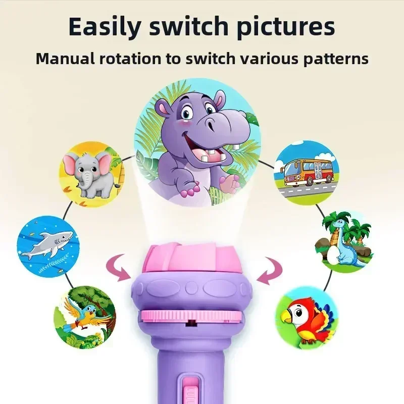 

Baby Sleeping Story Books Flashlight Projector Torch Lamp Toys Cute Cartoon Creativity Toys Torch Lamp Flashlight Projector Toys