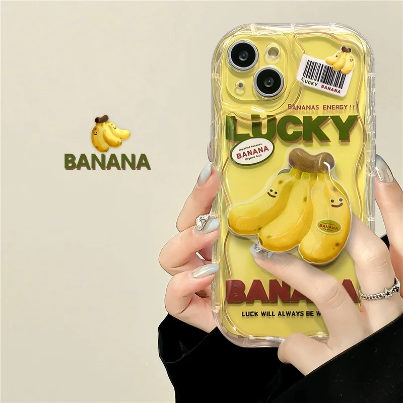 Banana Phone Case For iPhone 14 Pro Max 15 11 12 13 Mini XR 6s 6 8 7 Plus X XS SE 2020 2022 Soft Silicone Cover