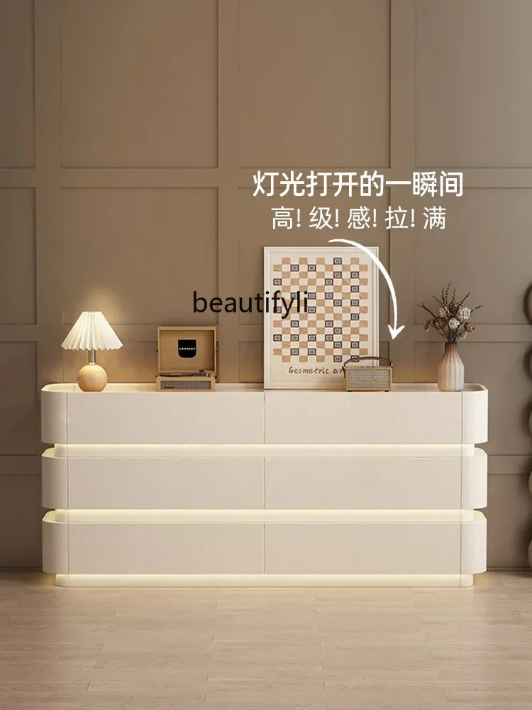 

Комод для спальни, шкаф для хранения задней бабки, узкий шкаф, светильник, роскошный ультратонкий шкафчик, настенный шкаф для хранения ТВ