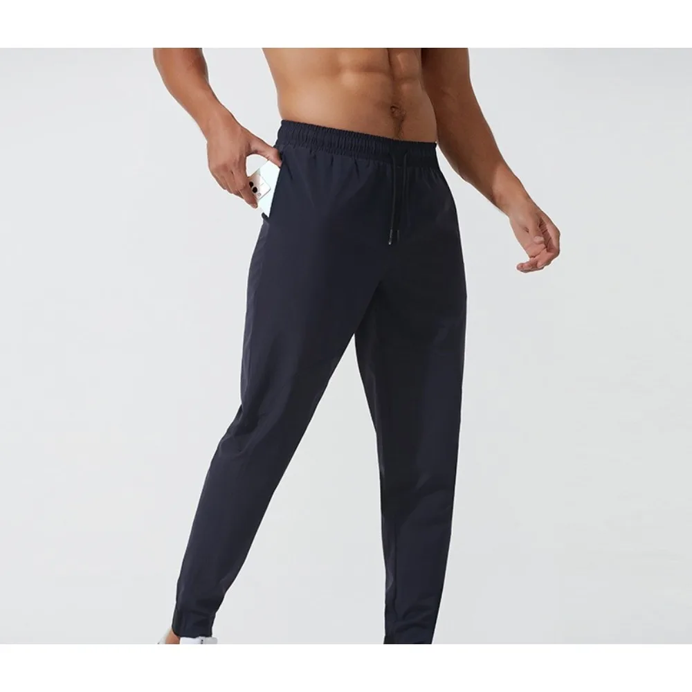 

Быстросохнущие тканые брюки для мужчин, легкие спортивные штаны для бега, свободного кроя, для тренировок в спортзале и повседневной носки