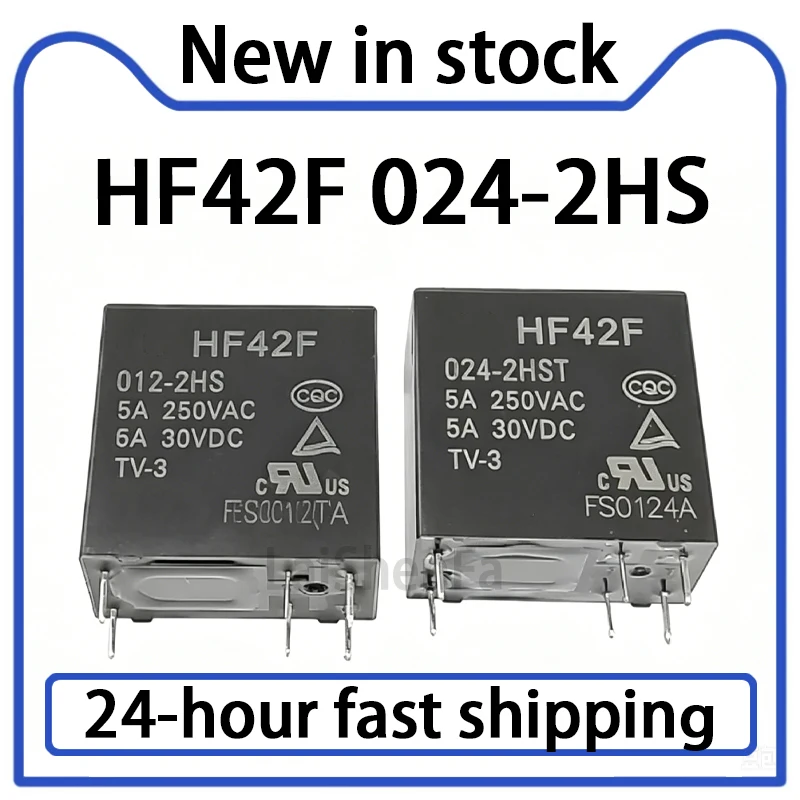 1PCS Brand New HF42F 024-2HS 6-pin 5A Relay