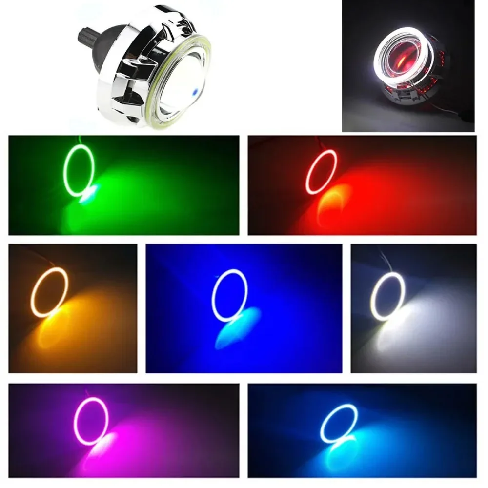 Imagem -02 - Cob Led Angel Eyes Farol 12v Halo Anéis com Tampa 60 mm 80 mm 95 mm 100 mm 120 mm Drl Light Fog Lamp Daytime Running Motocicleta Peças 2