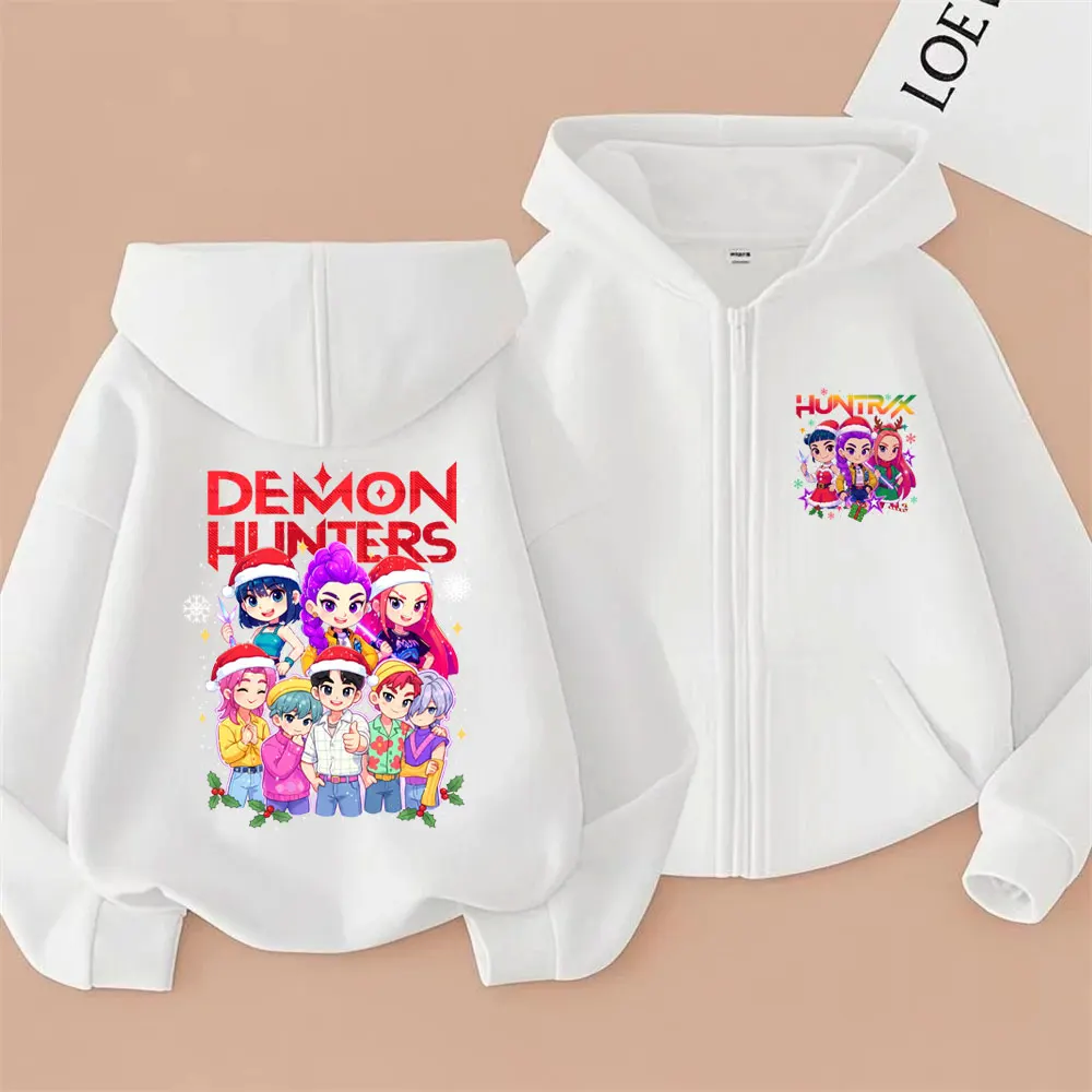 

Kpop Demon Hunters Saja Boys Rumi Mira Zoey Zipper Hoodie Men Women Christmas Halloween Sytle Zip Up Jacket Male Fashion Coat