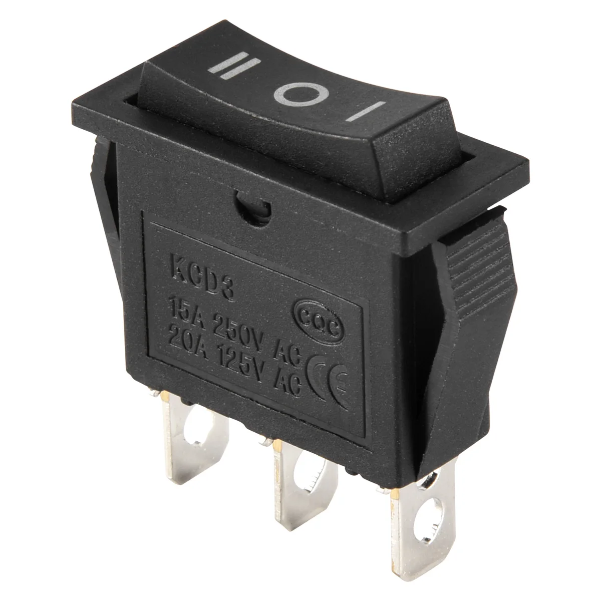AC15A/250V 20A/125V 3-pinowy SPDT ON-OFF-ON 3-pozycyjny przełącznik kołyskowy zatrzaskowy