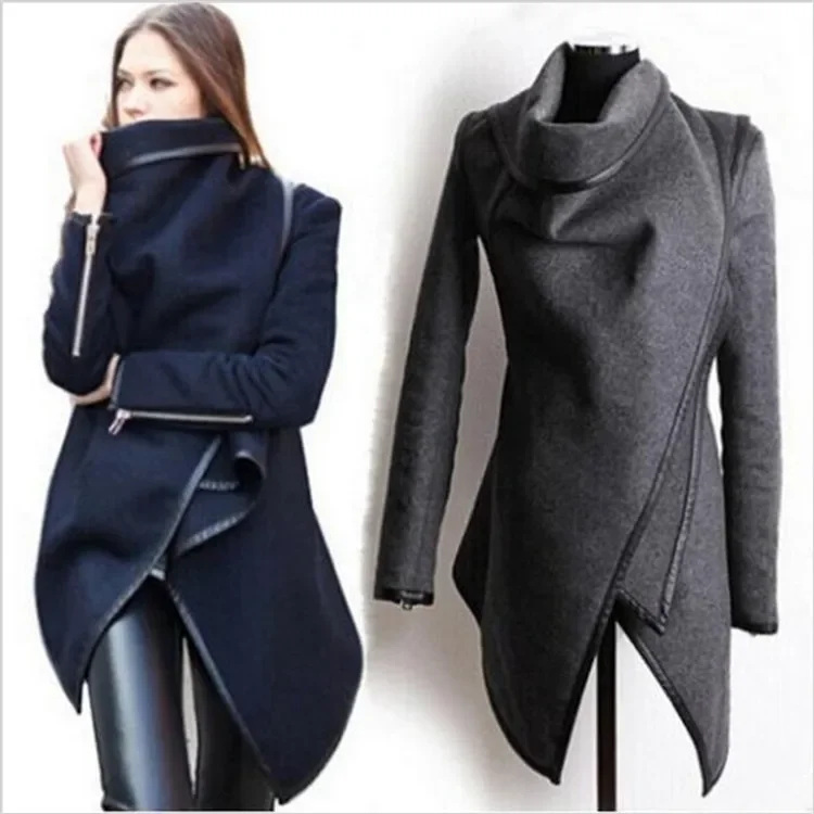 Women Trench Coat Long Cashmere Overcoats Trench Woolen Coat Female Warm Wool Long Sleeve Overcoat for Femlae Spring Autumn 2026
