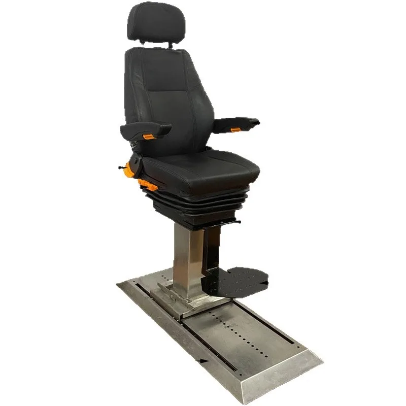 Captain's Seat, Boat Operator Pneumatic Shock Lift Long Rail Seat