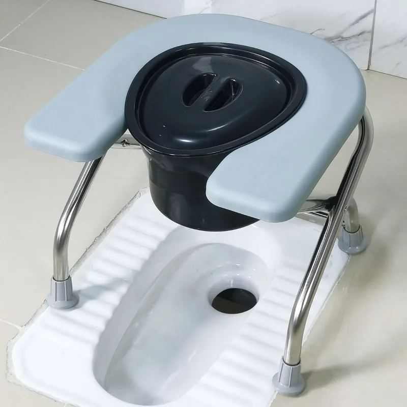 Toilet Seat for Bathroom Trong Bearing Capacity Comfortable Stable Bottom Shower Chair Washable Frosted Seat Board Commode Stool