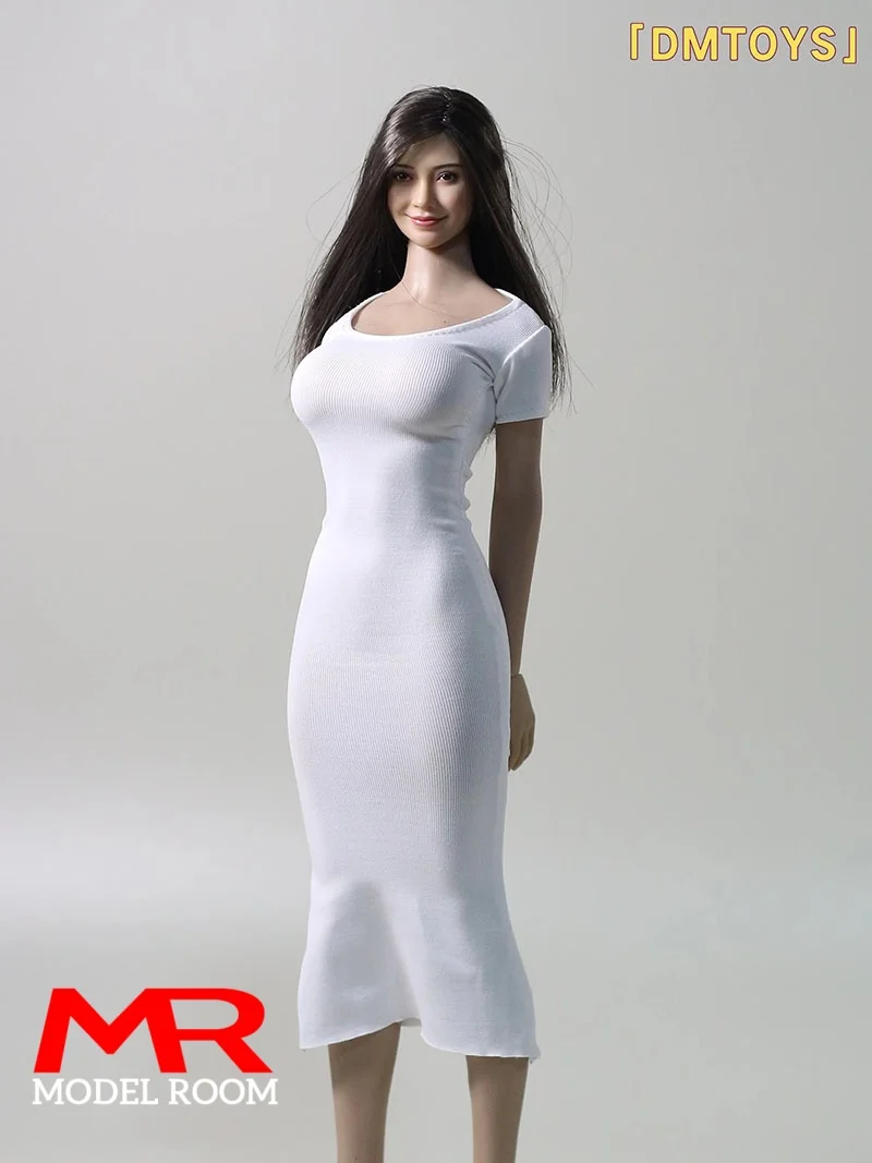 DMTOYS DF092 1/6 مقياس أنثى Bodycon ذيل السمكة تنورة فستان طويل الملابس نموذج صالح 12 ''S53 AT203 VCD01 دمى الجسم عمل الشكل #6