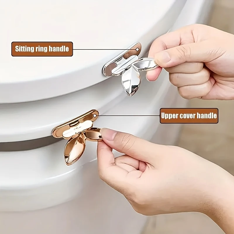 3pcs Toilet Seat Lifter, Reduces Contact with The Toilet Seat Handle, Hygienic Adhesive, Toilet Seat Handle Hook