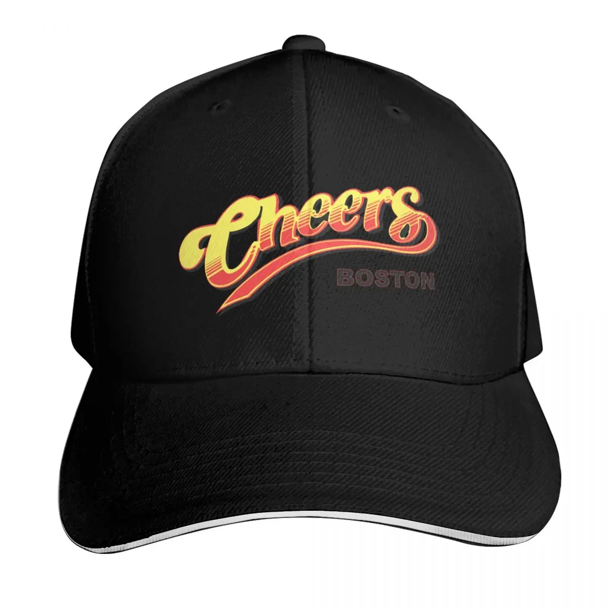 Cheers Boston Retro Vintage Baseball Cap Breathable Mesh Back Adjustable Buckle Closure Moisture Wicking Quick Dry