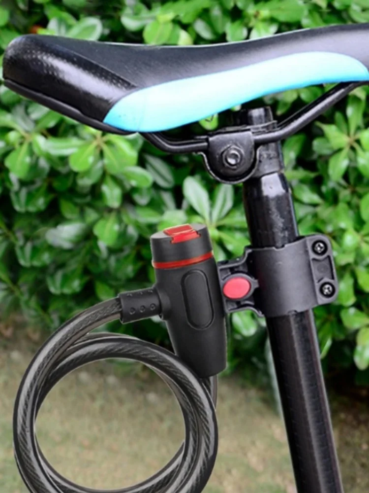 AliExpress NONE Bike Steel Cable Lock with Mounting Bracket Bicycle Steel Wire Lock High Security Mountain Bike Safety Lock for MTB Road Bike