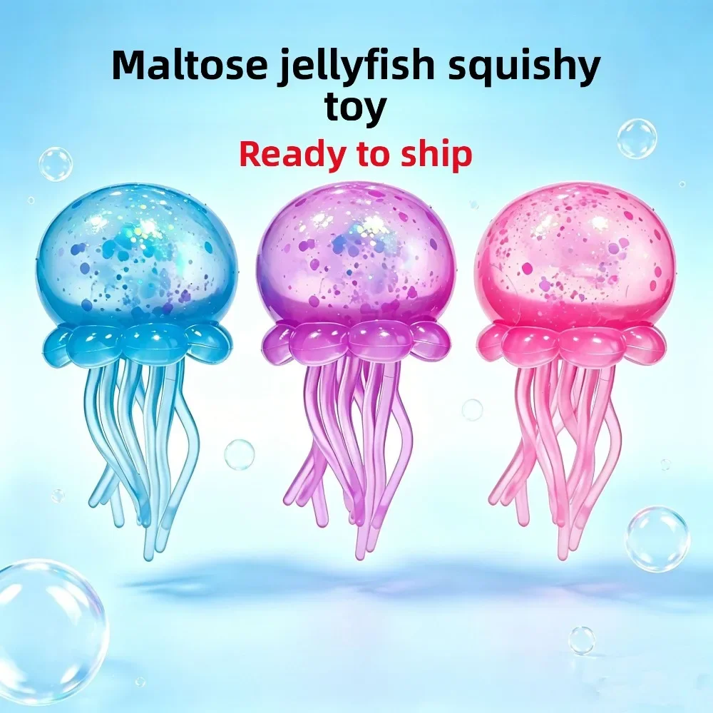 Trending Nee Doh Jellyfish Squish Toy, Soft Jelly Squeeze Stress Relief Fidget Toy, Sensory NeeDoh for Kids & Adults New