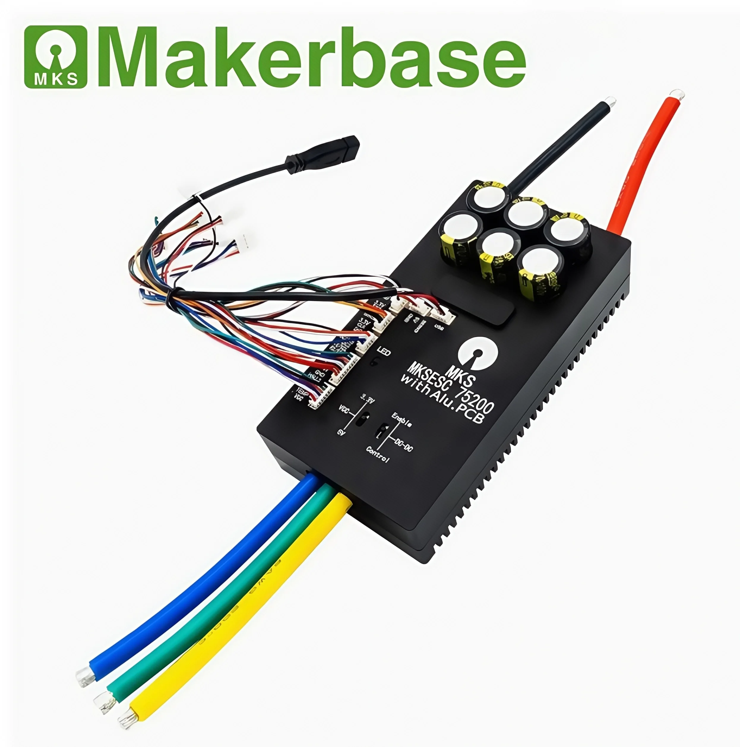

Makerbase VESC 75V200A V2 MKSESC 75200 V2 Бенджамин ESC Модель самолета FOC Бесщеточный двигатель VESC75