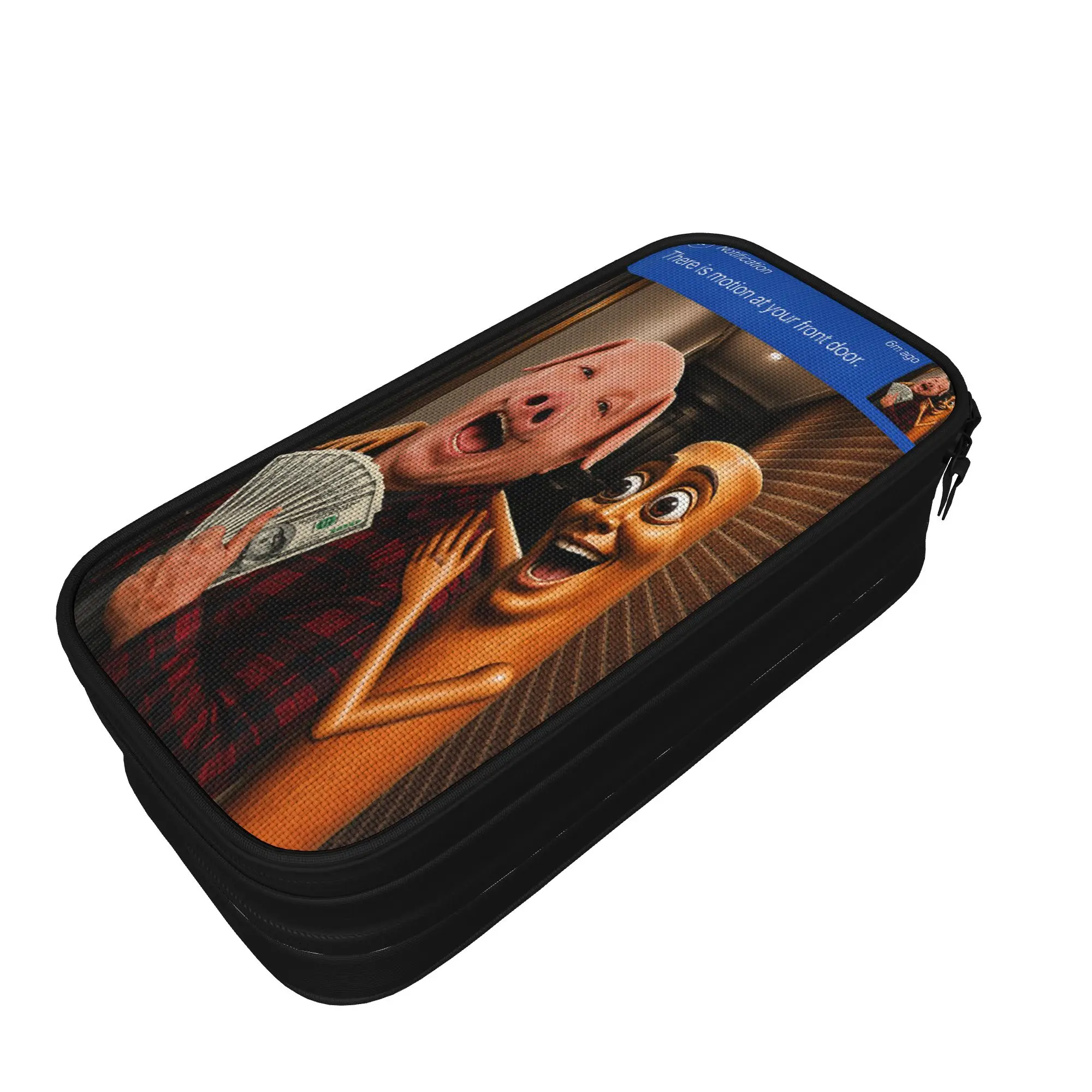 There is Motion at Your Front Door Tung Sahur John Pork Meme Pencil Case  Boy Girl Cool Pen Box Printed School Pencil Cases