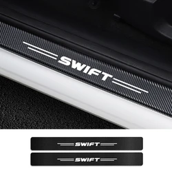 Adesivo per pedale soglia Auto 4 pezzi per Suzuki Swift protezione davanzale della portiera dell'auto adesivo in vinile in fibra di carbonio accessori per lo Styling automatico