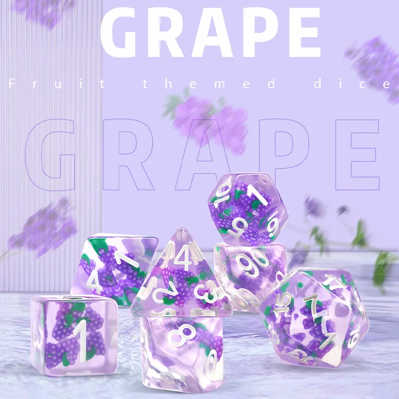 家庭用装飾,デジタルアクセサリー,透明,dh,d4,d6,d8,d10,d12,d20,7個