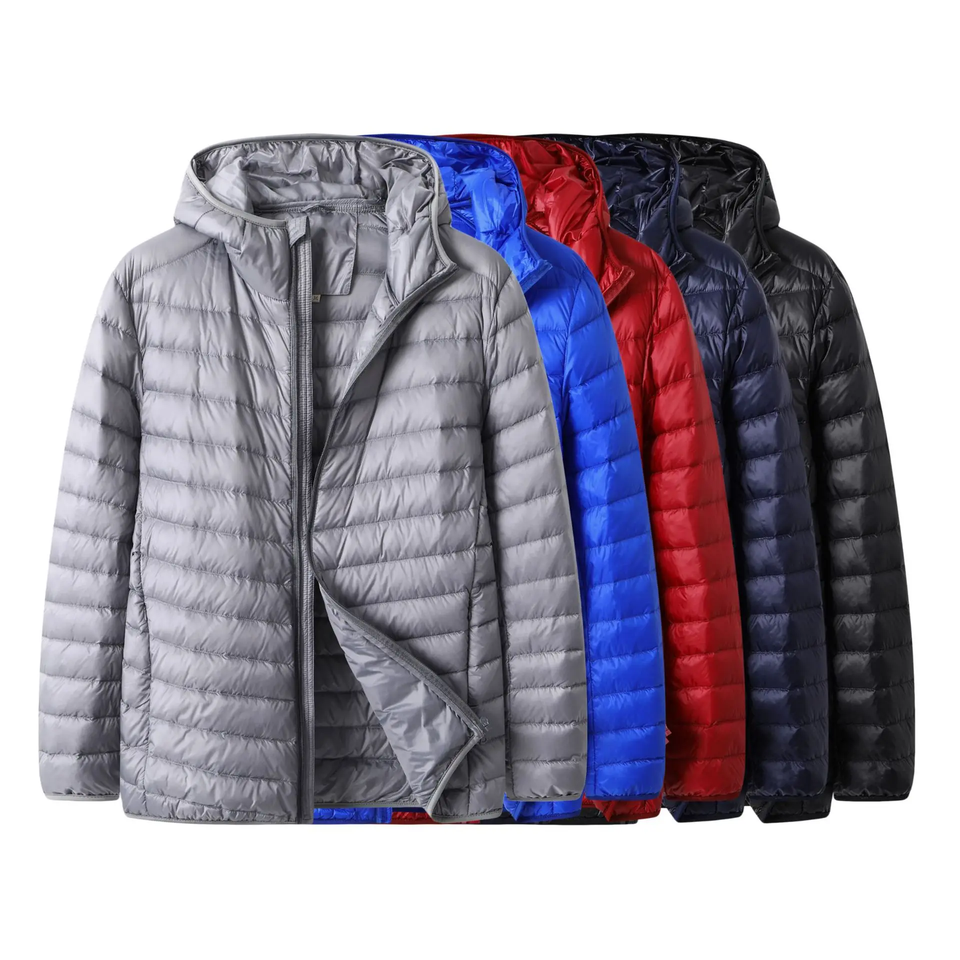 Chaqueta de plumón con capucha para hombre, abrigo ligero de talla grande, grueso y suelto, estilo clásico, para otoño e invierno, XL a 8XL, 2022