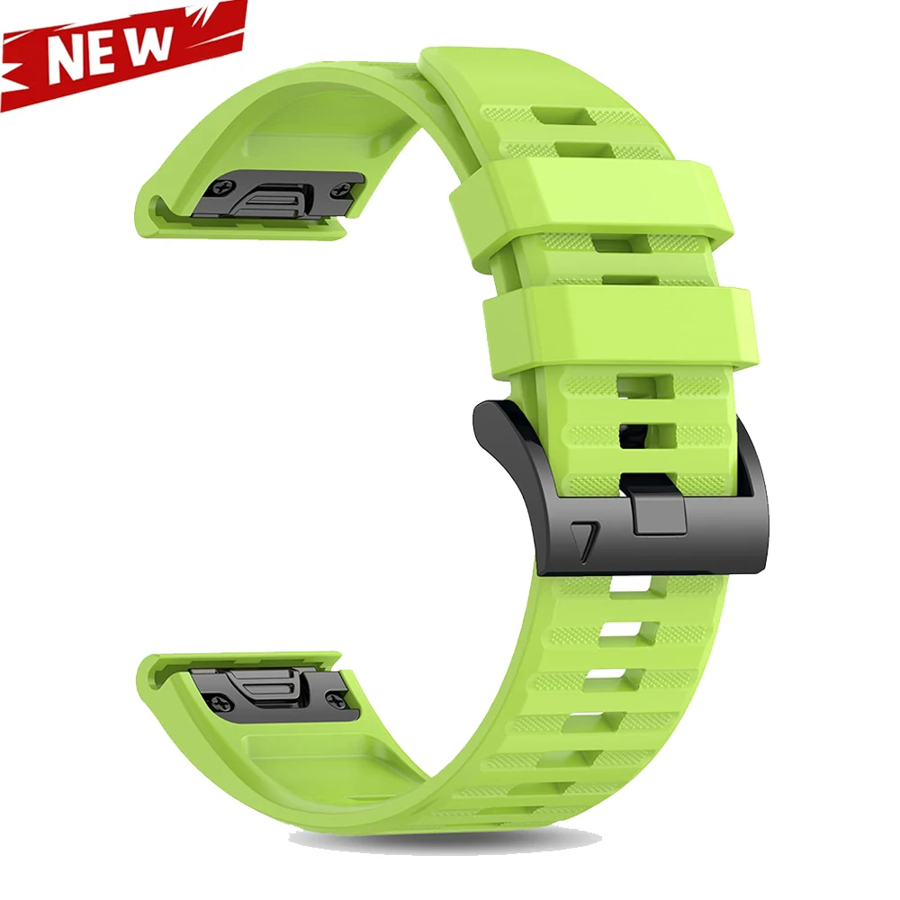 QuickFit 22 26 mm Silikon-Uhrenarmband für Garmin Fenix 6 6X 7 7X 5 5X Plus Epix Pro Enduro 3 Forerunner 970 965 Fenix8 Sportarmband