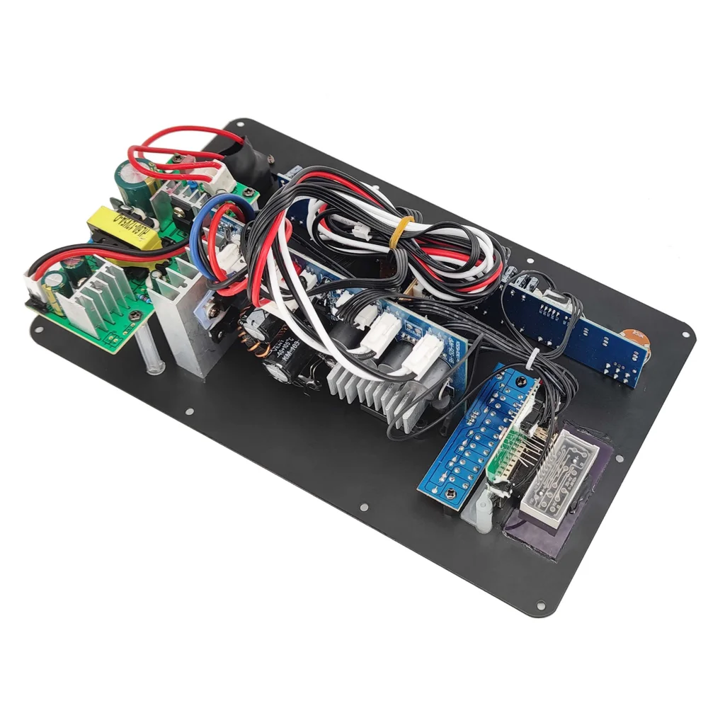 AC 12/110V/220V Digital Bluetooth Mono Stereo 2.0 150W Amplifier Papan untuk 6-18 Inci Speaker dengan Mikrofon Input Gitar