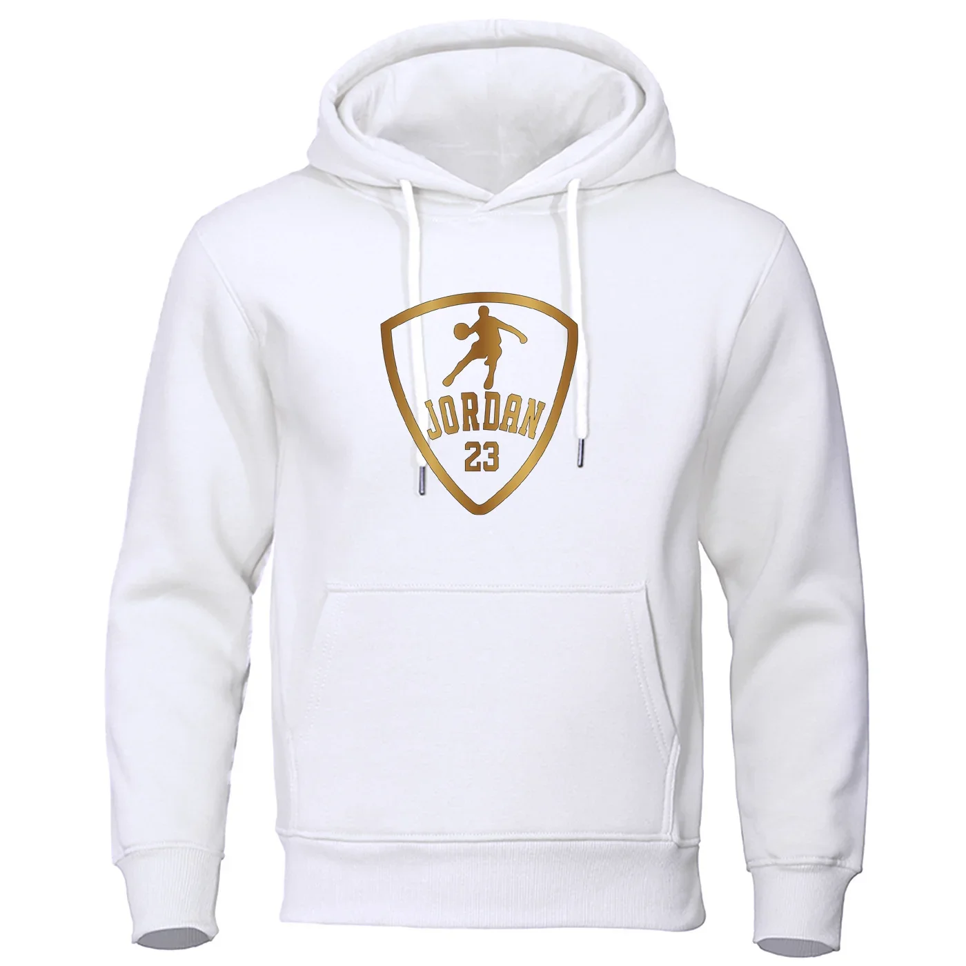Men's Minimalist Letter Printed Hoodie Loose Fit Hip Hop Style Autumn Elastic Band Clothing Discounted Value Fashion