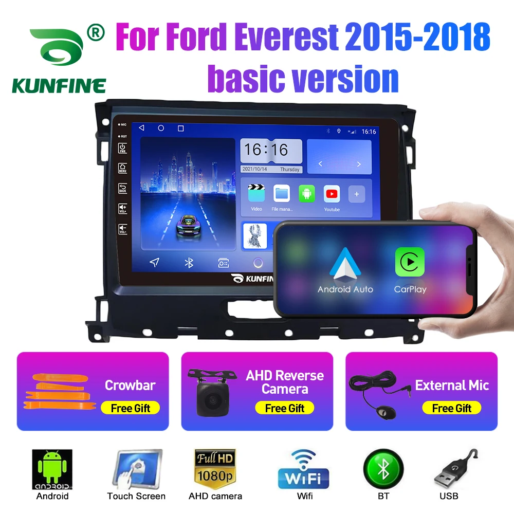 

Автомагнитола для Ford Everest 2015-18 2Din Android Восьмиядерный автомобильный стерео DVD GPS-навигатор плеер Мультимедиа Android Авто Carplay