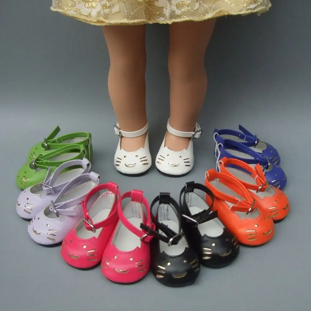 Kids Toy PU Leather Baby Doll Shoes Cute Handmade PU Leather Shoes Cartoon Doll Cosplay Accessories for 1/3 BJD