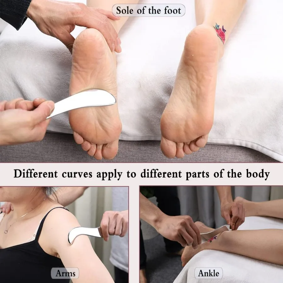 Stainless Steel Muscle Scraper, Gua Sha Tool for Deep Tissue & Myofascial Release, Body Sculpting Massage Tool view 5
