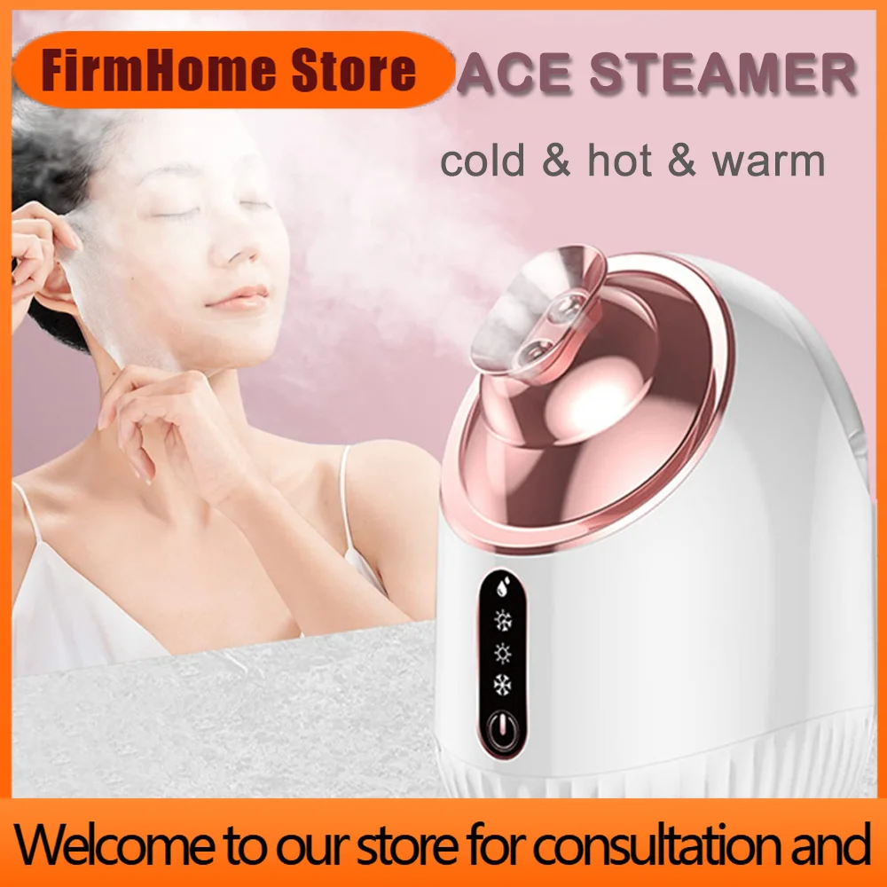 FirmHome StoreSPA Face Steamer Nano Mist Sprayer Facial Steamer Cold & Hot Nebulizer Facial Sauna Humidifier For Pores Cleansing