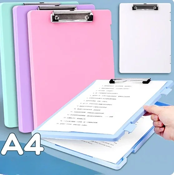 Multi-functional A4 Folder Writing Pad Desktop Test Paper Study Material Storage Box Office File Organiser Multi-colour Optional