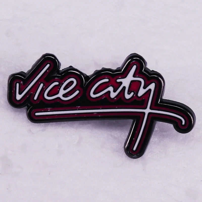 Grand Theft Auto Vice City Enamel Pin Action Adventure Games Brooch Knapsack Hat Collar Lapel Badges Jewelry