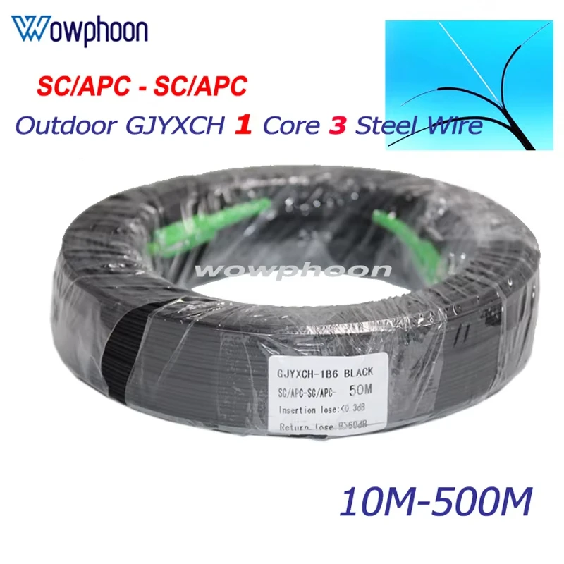 Singlemode Fiber Optic Patch Cord 3 Steel Wire 1 Fiber Core Simplex FTTH SC APC Outdoor Communication Network Equipment view 6