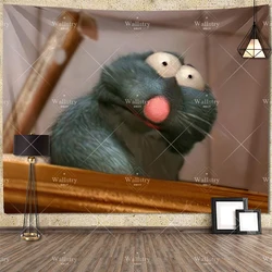 Divertente Ratatouille Meme Anime Tapestry HD grande tessuto Macrame appeso a parete sfondo decorazione della casa panno Room Decor stuoie di Yoga