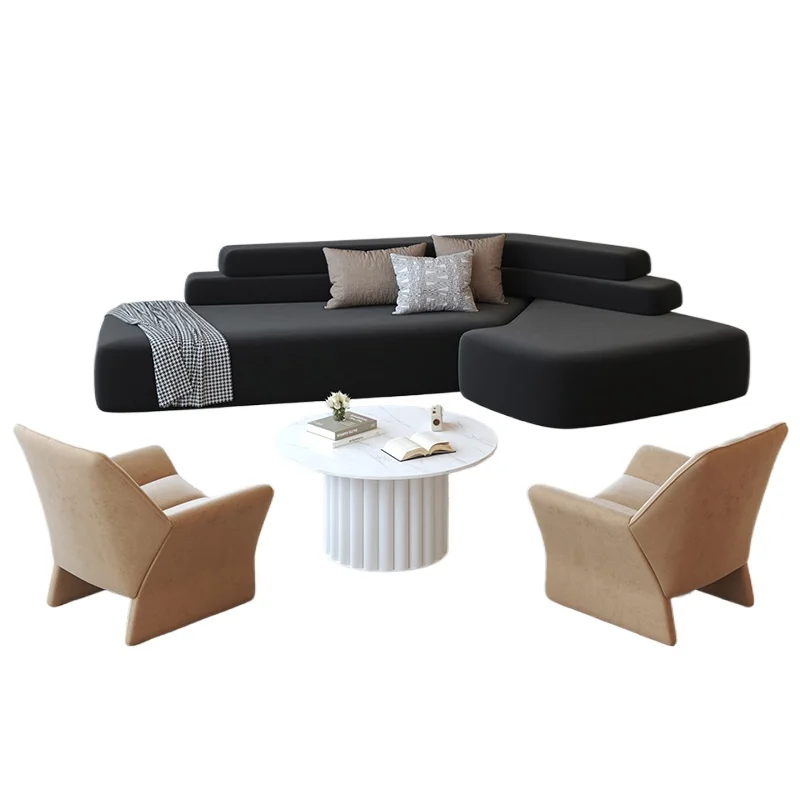 Hotel lobby reception sofa Italian office special-shaped reception beauty salon sales office