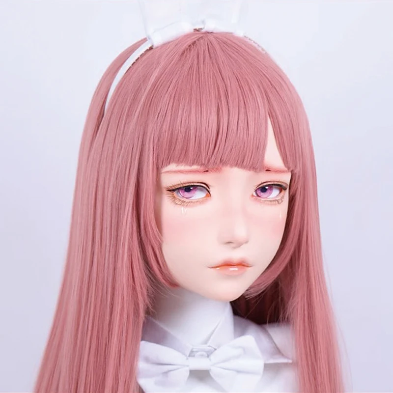 Customize Character Female/Girl Resin Kig Half Head With Anime Cosplay Japanese Cosplay  Adult OR Kigurumi Mask