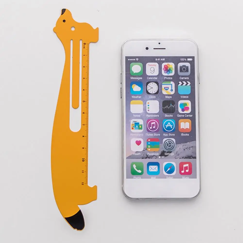 Durable Ruler Cute Cartoon Metal Bookmark Ruler with High Strength Measuring Scale Adorable School Supplies for Students Book