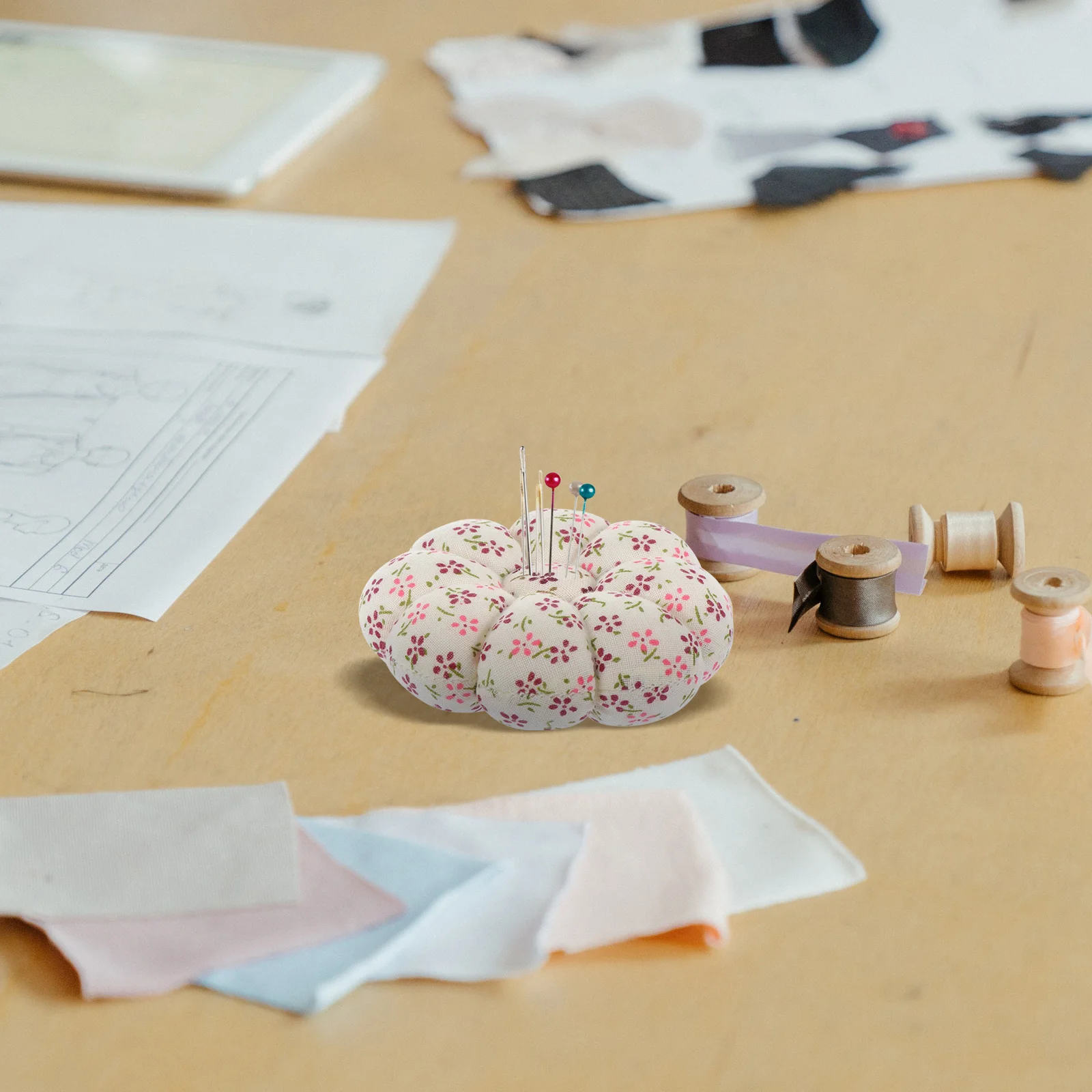 

2pcs Needle Insert Pad Soft Cloth Cotton Material Small Sewing Pin Cushion For Embroidery Practical Diy Accessories Handmade