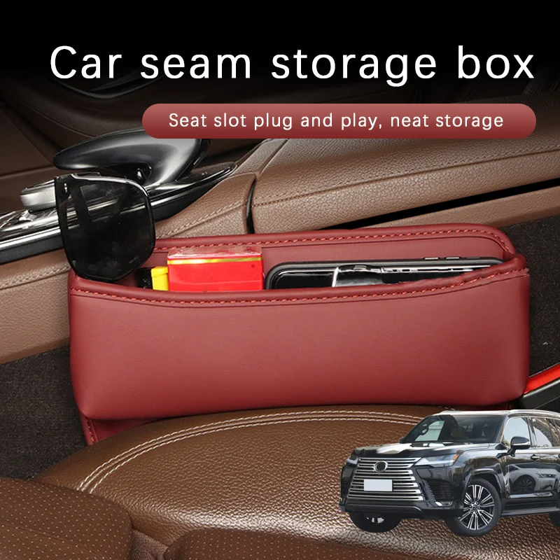 

Car Seat Gap Storage Box Driver Front Auto Seat Gap Filler Organizer Wallet Keys Card Storage Box For Lexus Lx