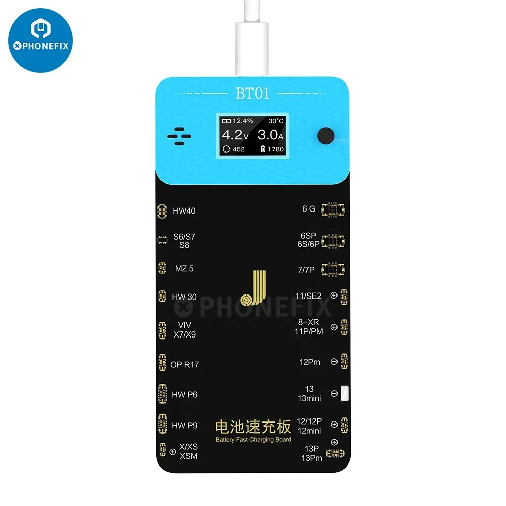 JCID BT01 Battery Fast Charging Board Type-C PD Quick Charger For iPhone 6S 7 8P X XS XR 11 12 13 Pro Max Android Huawei Sumsang